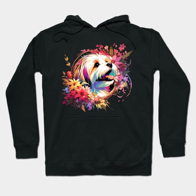 Havanese Joyful Portrait, A Mother's Day Dog Mom Gift Hoodie by ArtRUs